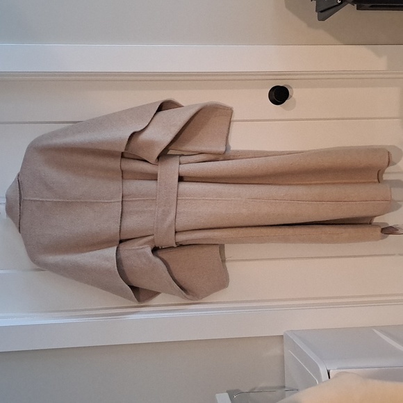 NWT Sylvia Alpaca Wool Belted Trench Coat (Buttermilk) - NAP Loungewear - Picture 11 of 15